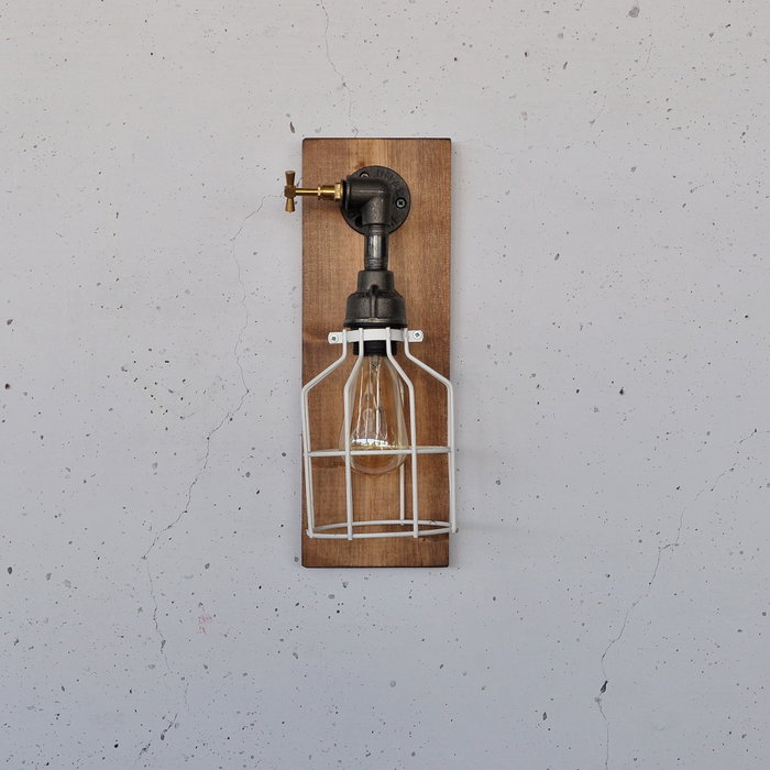 Opviq Lámpara de Pared Pp172 Madera y Negro